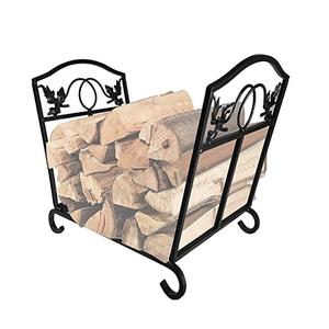 Porte-bûches en fer forgé de dernière conception, taille et forme personnalisées, porte-bûches en bois de fabrication artisanale - Product Image 3