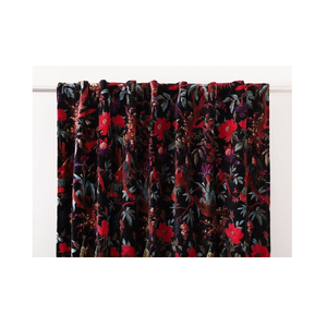 Best Price Velvet Window <b>Curtain</b> Boho Black Geometric Printed Full <b>Light</b> Shading Insulated All-Season Wholesale Indian Exporter - Product Image 3