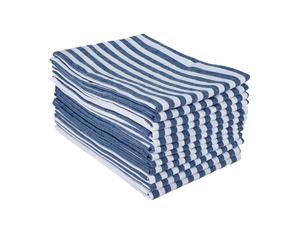 Serviette de cuisine à motif de rayures de golf 100% coton à séchage rapide et durable pour un usage domestique Techniques tissées à carreaux bleus - Product Image 2