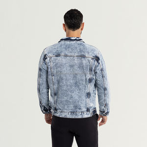 Nardon Apparel Winter Men's Vintage Wash Chaqueta vaquera de triple botonadura Ropa de calle de moda personalizada de alta calidad - Product Image 2