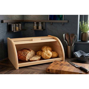 Beech Wood <b>Bread</b> Box 40x29x18 cm 11 Colour Options Natural Lacquer <b>Wooden</b> <b>Bread</b> <b>Bin</b> Wholesale Custom Logo - Product Image 2