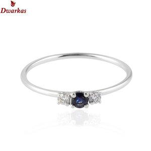 Dwarkas R009856_TZN Bague élégante et minimaliste en argent sterling S925 sertie de tanzanite certifiée, haute qualité, pour soirée - Product Image 5