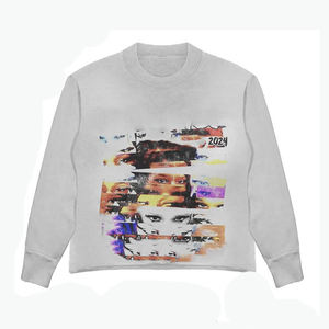 เสื้อกันหนาวคอกลมโอเวอร์ไซส์สำหรับผู้หญิงเสื้อสเวตเชิ้ตผ้าฟลีซแขนยาวผ้าคอตตอนเสื้อผ้าสตรีทแวร์2025 - Product Image 4