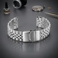 Bracelet de montre intelligent unisexe de luxe GD041 en acier inoxydable avec boucle en acier inoxydable, bracelet de montre souple et réglable, pièces de montre