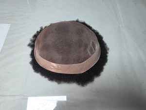 Perruque 100% cheveux humains indiens, style afro, toupet avec vague profonde lâche et vague naturelle, imperméable, Taz Hairb BD Mono Base - Product Image 3