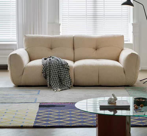 Modern Living Room <b>Sofa</b>, Larch Wood Frame Couch with 40D High Density <b>Foam</b>, Feather Filled Cushions - Product Image 2