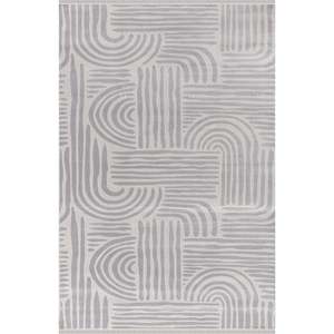 Tapis d'intérieur Netline BE007 100% acrylique, non-muant, facile à nettoyer, durable, gris moderne, pour salon, chambre à coucher - Product Image 1