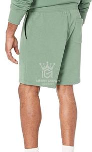 2025 último diseño pantalones cortos de lana de secado rápido para hombres patrón sólido gimnasio Fitness entrenamiento ecológico - Product Image 2