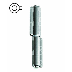 2-WING <b>HINGE</b> with removable <b>pin</b>, polished steel - Product Image 1