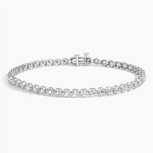 7 pouces 925 argent rond coupe Moissanite diamant Bracelet unisexe Style classique bijoux cadeau parfait pour les occasions spéciales - Product Image 6