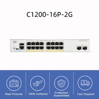 Switch Cisco Catalyst C1200-16P-2G de 16 Puertos Gigabit PoE+ Administrado, Presupuesto PoE de 120W, 2x1G SFP Uplink, 36Gbps, 26.78Mpps, Rack SMB