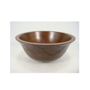 Bol de service en bois d'acacia au design de luxe à l'aspect moderne forme ronde pour salade riz soupe bol en bois de service - Product Image 6