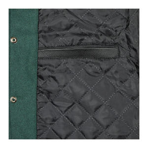 Chaqueta Universitaria de Cuero con Capucha y Mangas de Cuero, Transpirable, Servicio OEM de Lujo, Calidad Superior, Chaqueta Universitaria de Invierno para Hombre, Cuerpo de Lana - Product Image 6