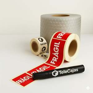 TELECAJAS Basic <b>Moving</b> Pack Includes Bubble Plastic Carton <b>Boxes</b> and Protective Packaging Material for Travelers or Students - Product Image 5