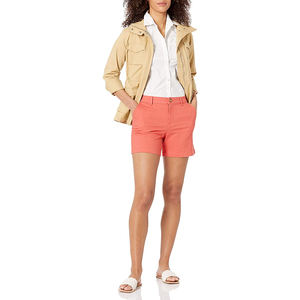 Shorts d'été décontractés pour femmes, taille haute, élastiques, respirants, couleur unie, écologiques, délavés, grandes tailles - Product Image 5