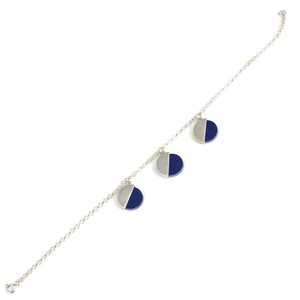 Pulsera Colgante de Plata de Ley 925 con Lapislázuli, Pulsera de Tenis de Moda - Product Image 4