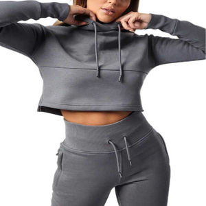 Ensemble de survêtement personnalisé pour femme, uni, lourd, à séchage rapide, à capuche, long, respirant, décontracté, pour l'hiver - Product Image 2