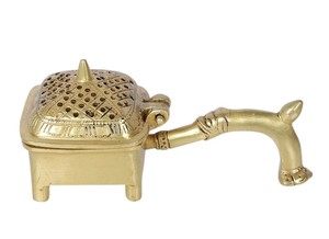 Brûleur d'encens en laiton traditionnel poignée encensoir en laiton pur pour Temple de l'église pour la maison décor spirituel Dhoop Loban religieux - Product Image 5