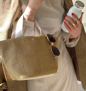 Bolsos de Mano de Ratán Casual de Primera Calidad para Mujer, Bolsos de Playa de Macramé Tejidos a Crochet, Directamente del Proveedor Indio - Product Image 2