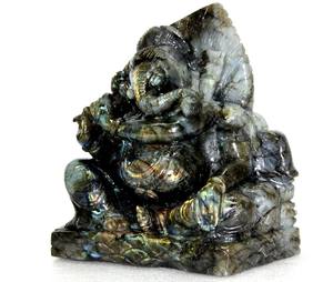 ที่ดีที่สุดซื้อตกแต่งบ้านขายส่งราคาลาบราดอไรต์ Ganesha แกะสลัก Handcrafted รูปปั้นประติมากรรมทุกขนาดที่มีอยู่ - Product Image 6