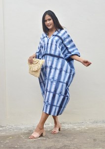 Shibori Kaftan Cotton Hand Tie Dye Kaftan de tous les jours Cadeau pour elle - Product Image 5