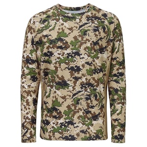 เสื้อยืดคอกลมแขนยาวสำหรับผู้ชายเสื้อผ้าล่าสัตว์ตกปลากลางแจ้งดูนกลายพรางต้นไม้ใหญ่ - Product Image 4