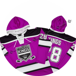 Sweat à capuche de hockey sur glace léger personnalisé avec lacets, imprimé par sublimation et sérigraphie, en polyester pour homme - Product Image 5