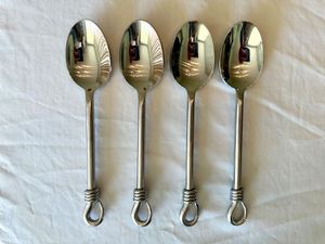 Ensemble de 6 cuillères à dessert en acier inoxydable, artisanat de qualité supérieure, vaisselle, logo personnalisé, cuillère à dessert en acier inoxydable - Product Image 6