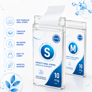 Satiety Oral Strips Appetite Support 100% Natural Plant Extract Gut Cleanse Fast Dissolve No Water Needed Convenient On-The-Go - Product Image 2