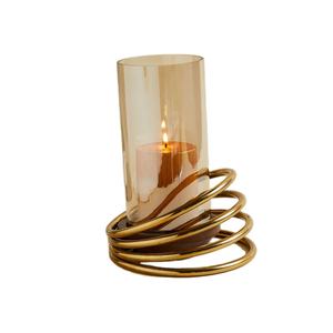 Soporte de portavelas de hoja con acabado de níquel de excelente calidad - Product Image 1