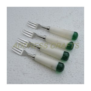 Unique Quality Stainless Steel and Resin Cutlery <b>Set</b> High Quality Fork <b>Set</b> in Wholesale Price Custom Shape and Size Fork <b>Set</b> - Product Image 2
