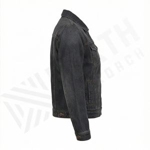 แจ็คเก็ตเดนิมลำลองแบบสั่งทำสำหรับผู้ชาย ไซส์ใหญ่พิเศษ ผ้าฝ้าย 100% ตัวเสื้อมีโลโก้ด้านหน้า ตัวเลือกแบบระบายอากาศได้ดี เหมาะสำหรับฤดูหนาว - Product Image 3