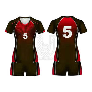 ชุดยูนิฟอร์มวอลเลย์บอลหญิง โพลีเอสเตอร์ 100% บริการ OEM สีและโลโก้ตามสั่ง คุณภาพสูง ผลิตในปากีสถาน - Product Image 1