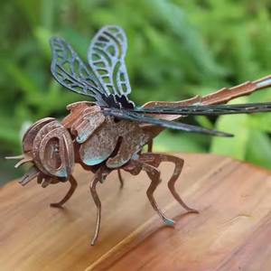 Artículo de decoración para el hogar con libélula, estanterías de resina metálica y accesorios de recuerdo para sala de estar y oficina, venta al por mayor, ocasión Diwali - Product Image 4