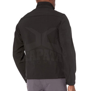 Chaqueta Softshell de talla grande para uso en exteriores Chaqueta Softshell de invierno con cuello levantado Chaqueta Softshell para hombre - Product Image 3