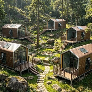 <span class=keywords><strong>Casa</strong></span> Prefabbricata Monolocale con Bagno in Fibra di Legno Glulam e Fondamenta Quadplex per il Mio Piccolo Resort - Product Image 2