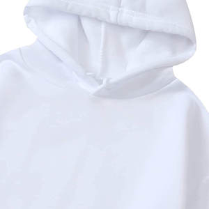 Sweat à capuche brodé d'hiver doux supérieur 100% coton polaire tissu respirant confortable coupe surdimensionnée réglable - Product Image 3