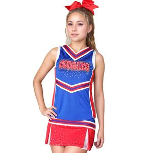 ชุดยูนิฟอร์มเชียร์ลีดเดอร์ผู้หญิงขายส่ง ผ้าสแปนเด็กซ์/โพลีเอสเตอร์ ปรับแต่งได้ สวมใส่สบาย คุณภาพสูง รับทำแบรนด์ตามสั่ง ลดราคา - Product Image 1
