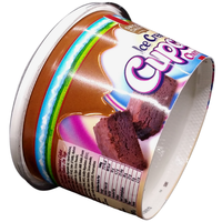 Gobelet en Plastique PP Jetable Écologique de 230 cc 8 oz, Antifuite, Personnalisable, de Qualité Alimentaire, avec Couvercle à Cuillère Transparent pour Emballage de Crème Glacée