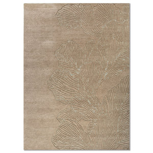 พรมขนสัตว์ถักมือสีน้ำตาลอ่อนอะซาเลีย ลายดอกไม้คลาสสิกทรงสี่เหลี่ยมผืนผ้า รุ่น Aiwz-1004 เหมาะสำหรับห้องใดๆ ในบ้านหรือทางเดิน - Product Image 1