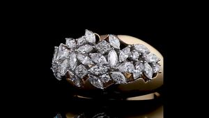 แหวนค็อกเทลเพชรทรงมาร์ควิสและทรงลูกแพร์ที่เพาะเลี้ยงในห้องปฏิบัติการ |   แหวนงานเลี้ยงสุดหรูสำหรับผู้หญิง |   เครื่องประดับดีไซเนอร์ชั้นดี - Product Image 6