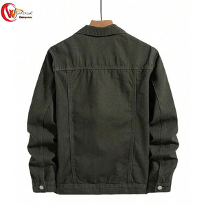 Vente en gros Logo personnalisé Veste en jean pour hommes en coton Veste d'hiver en jean respirante pour hommes pour l'extérieur - Product Image 2