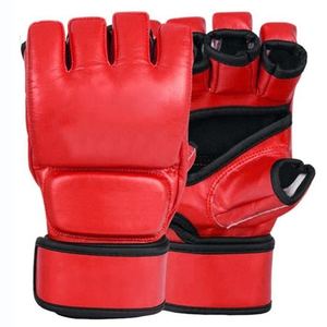 Fabrication de gants de grappling MMA personnalisés à demi-doigts, gants de frappe en cuir, sac de frappe, gants d'entraînement de combat MMA Muay Thai - Product Image 1