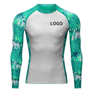 เสื้อออกกำลังกายแขนยาวของผู้ชายเสื้อรัดรูประบายอากาศได้ BJJ ดีไซน์ซับลิเมต - Product Image 1