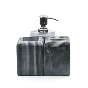 Juego de Organizador de Baño de Mármol Hecho en India con Portacepillos de Dientes y Dispensador de Jabón para Hogar Moderno a Precio de Fábrica al por Mayor - Product Image 5