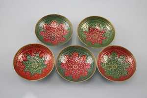 ชุดชามเคลือบทองเหลืองสำหรับเสิร์ฟชิ้นดีไซน์อินเดีย - Product Image 4