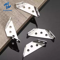 Supports d'angle multifonctionnels en acier inoxydable triangulaires pour meubles, étagères et fixation du bois