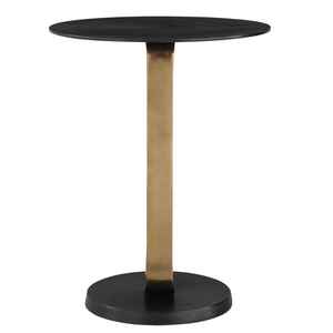 Table d'appoint décorative sur pied avec finition noire - Product Image 4