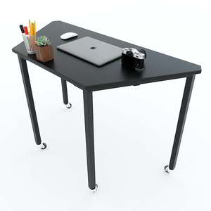 HBLG001 Modern Luxury Rubberwood <b>Desk</b> with Lego-Style Legs <b>Foldable</b> L-Shaped Office Furniture for Bedroom Minimalist Design - Product Image 2