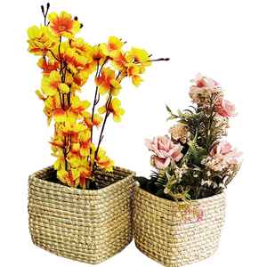 New Arrivals Handmade Wicker Moonj Gass <b>Flower</b> <b>Pot</b> Decorative Planter <b>Rectangular</b> Natural Handmade Moonj Grass Planter <b>Pot</b> - Product Image 6